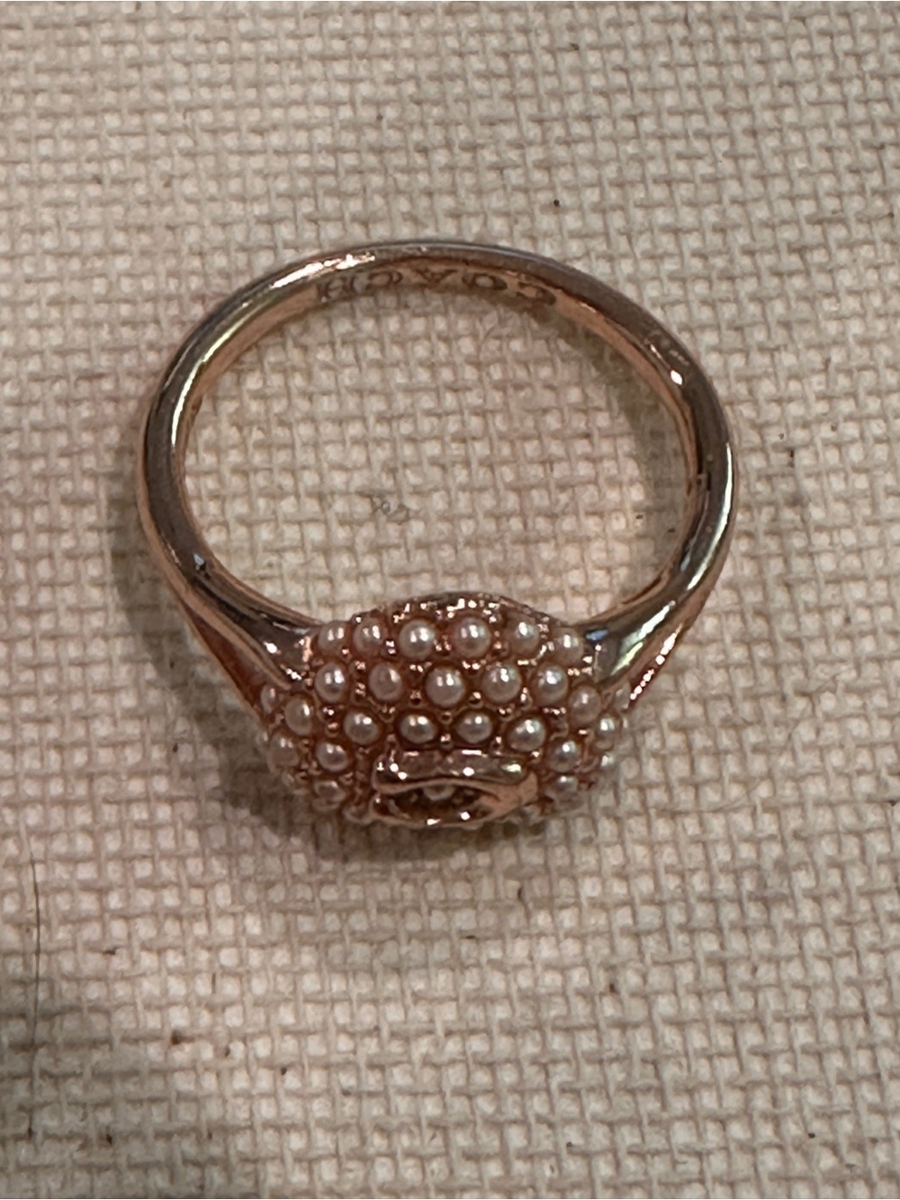Diamond Cluster Heart Ring in Rose Gold Tone - Picture 5 of 10